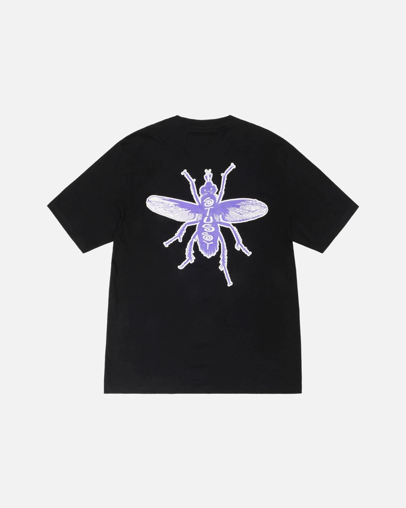 T Shirts Stussy Housefly Noir | AAO-79615525