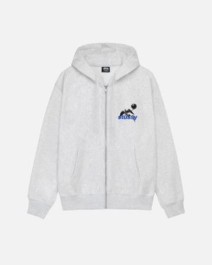 Sweat a Capuche Stussy Apocalypse Zip Grise | ZEO-38005290