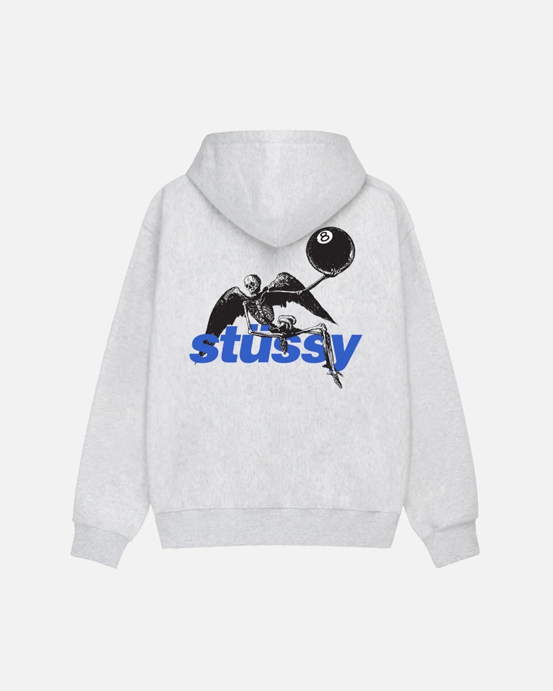 Sweat a Capuche Stussy Apocalypse Zip Grise | ZEO-38005290