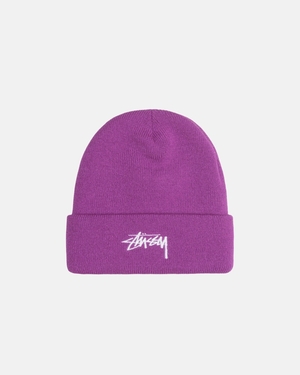 Bonnet Stussy Cuff Stock Violette | XZI-45406027