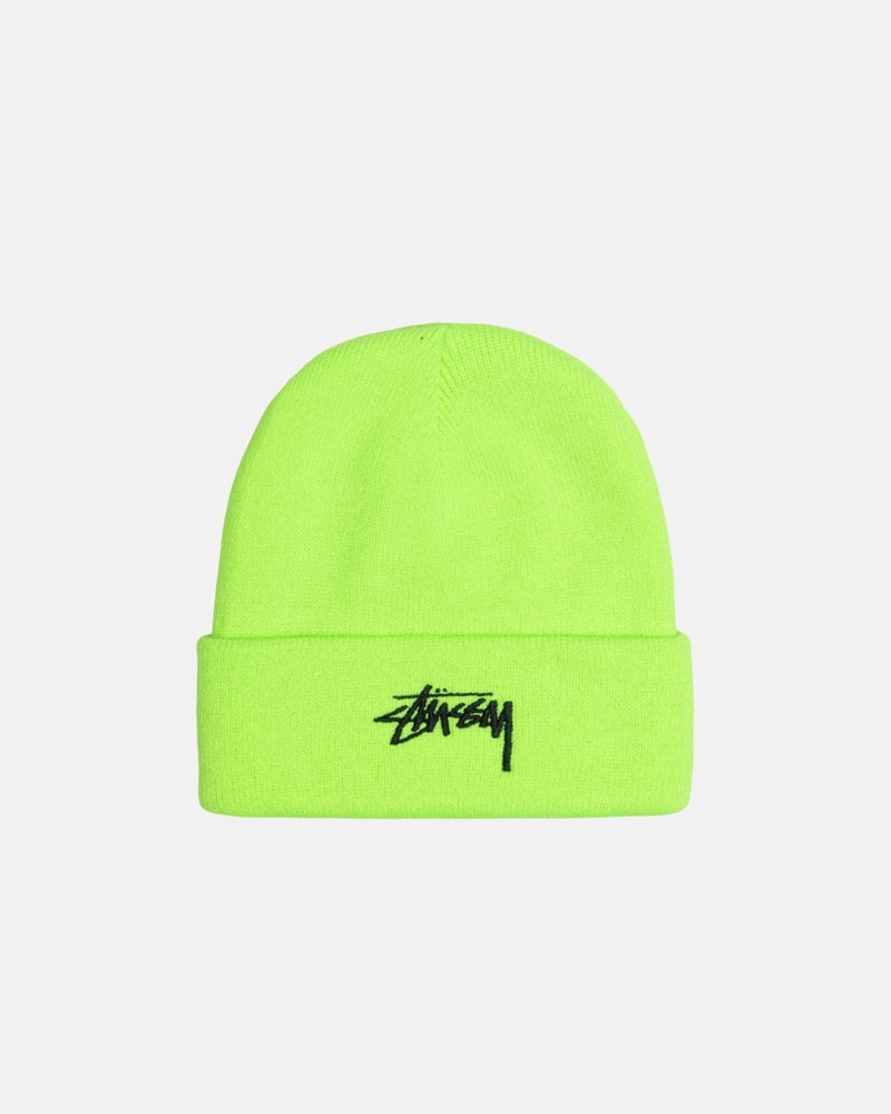 Bonnet Stussy Cuff Stock Vert | KWB-01677024