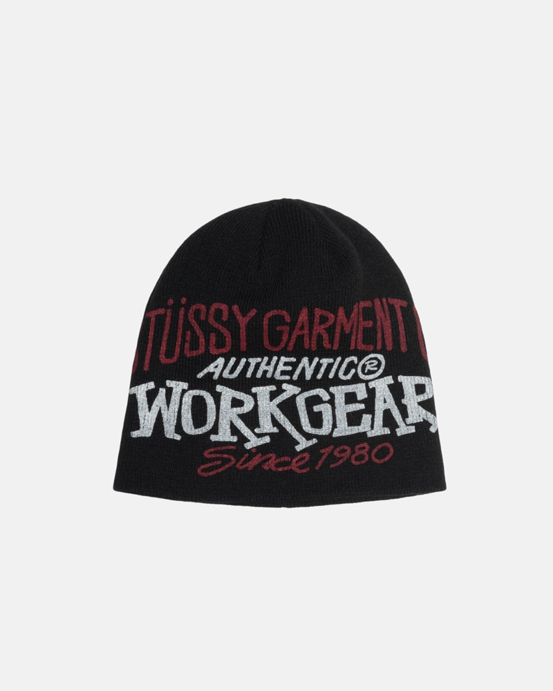 Bonnet Stussy Skullcap Workgear Print Noir | BHZ-93587499