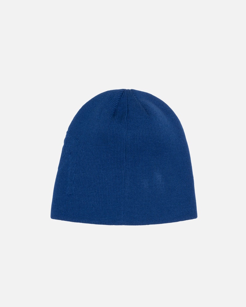 Bonnet Stussy Skullcap Embossed Smooth Stock Bleu Royal | JAU-76146050