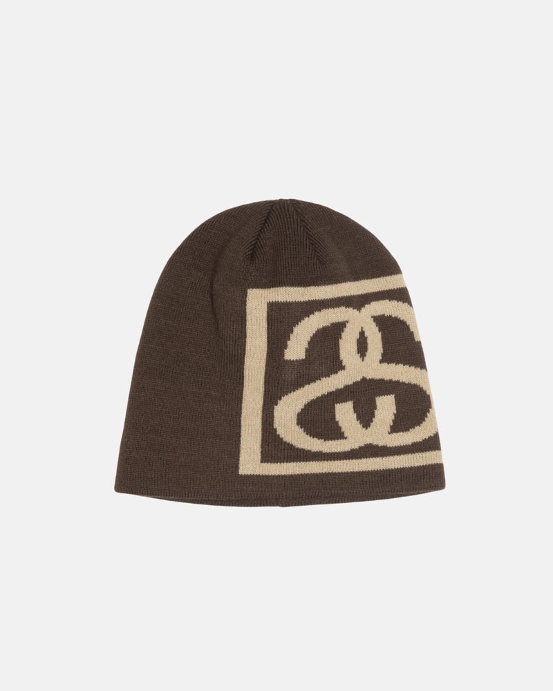 Bonnet Stussy Skullcap SS Link Marron | OLH-13992267