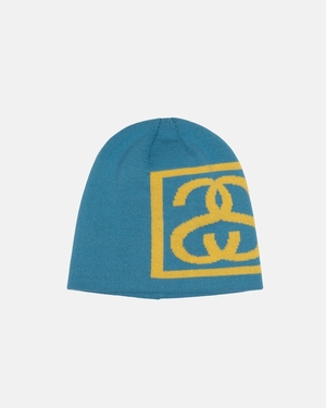 Bonnet Stussy Skullcap SS Link Bleu | JEL-70850139