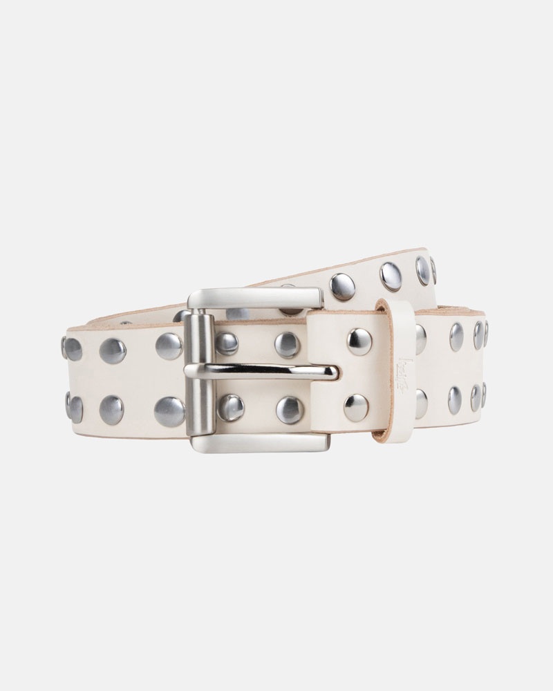 Ceinture Stussy 8 Ball Studded Beige | TKD-02944442