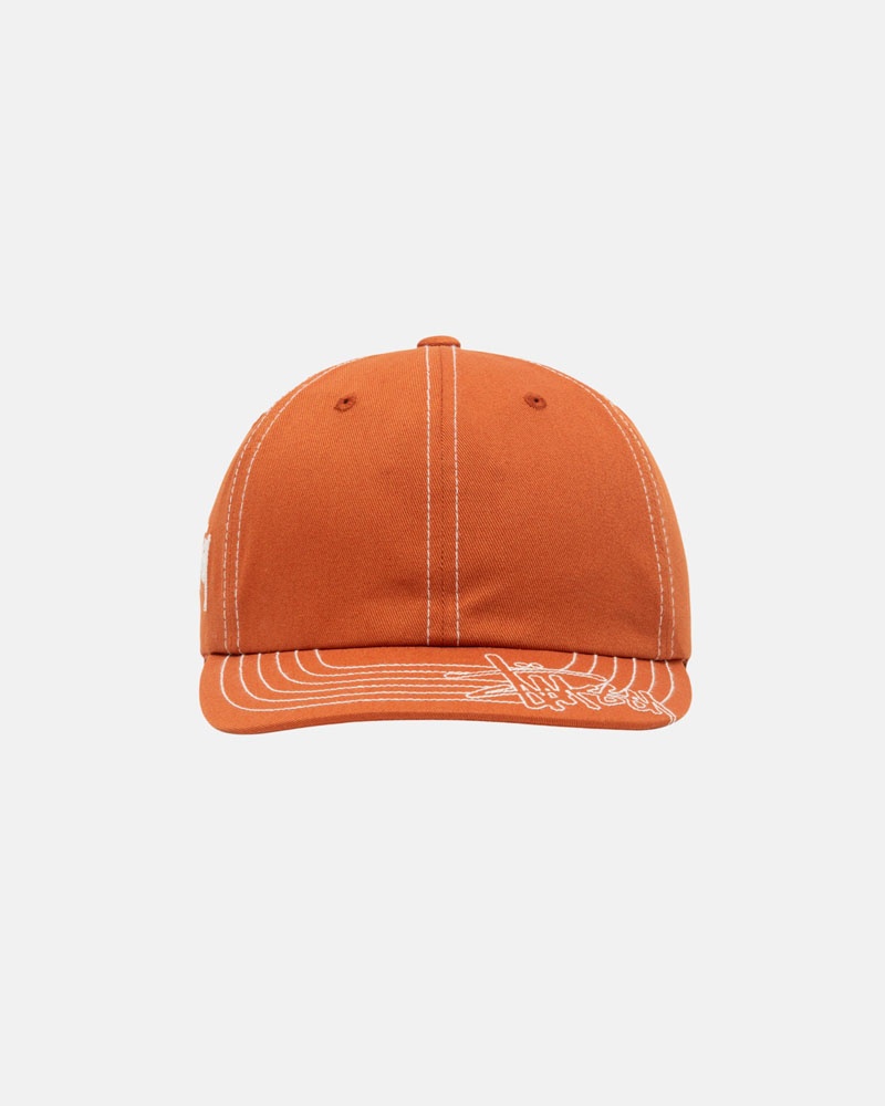 Casquette Stussy Low Pro Basic Stitch Strapback Orange | URR-57068622