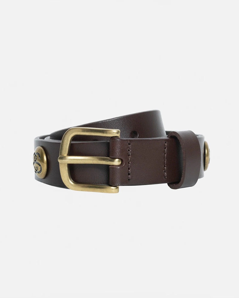 Ceinture Stussy SS-Link Studded Marron | WFH-51688437