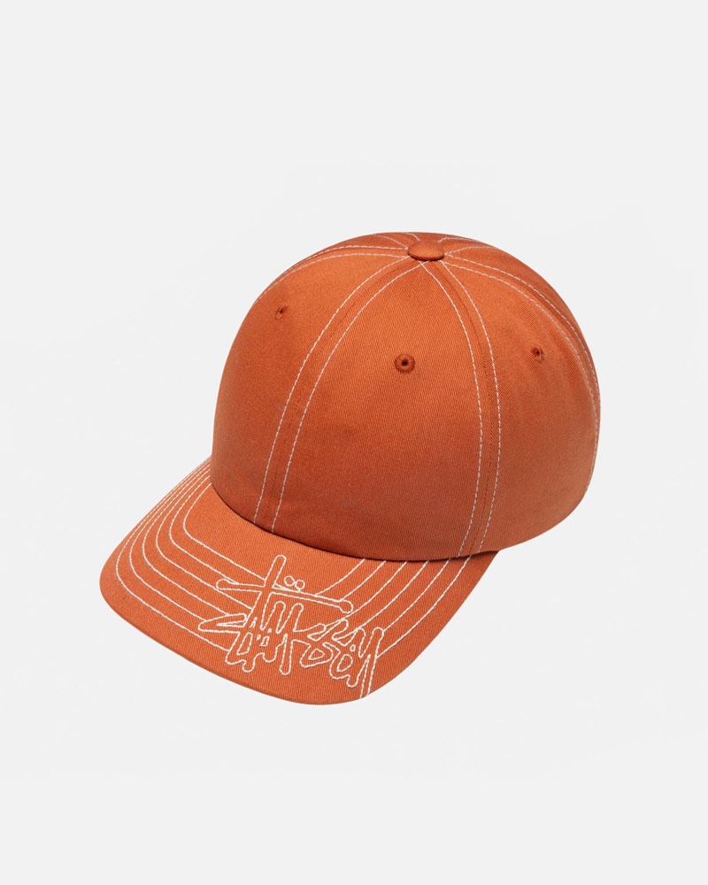 Casquette Stussy Low Pro Basic Stitch Strapback Orange | URR-57068622