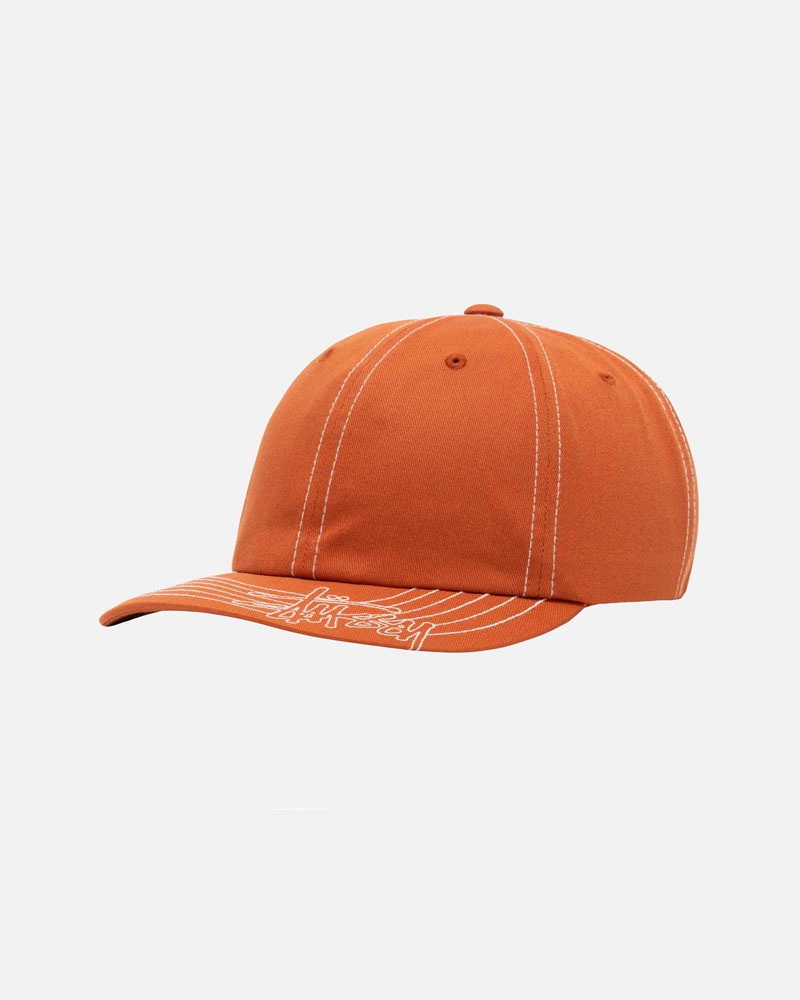 Casquette Stussy Low Pro Basic Stitch Strapback Orange | URR-57068622