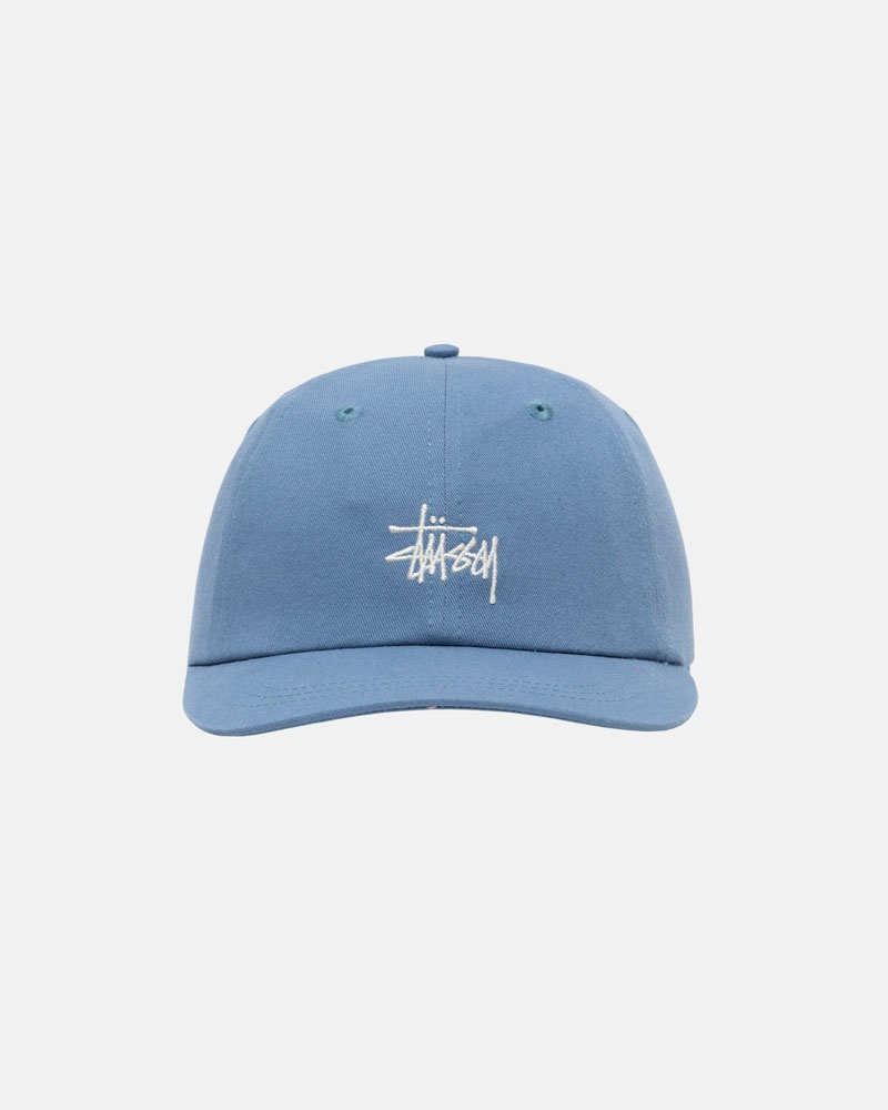 Casquette Stussy Low Pro Basic Stock Strapback Bleu | VRQ-21709823