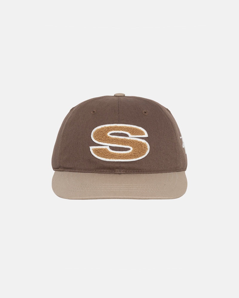 Casquette Stussy Low Pro Chenille S Snapback Marron | GEJ-02131595