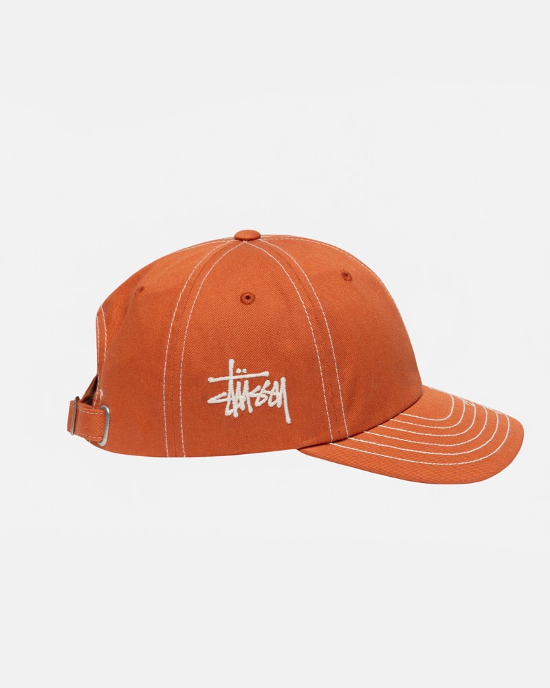 Casquette Stussy Low Pro Basic Stitch Strapback Orange | URR-57068622