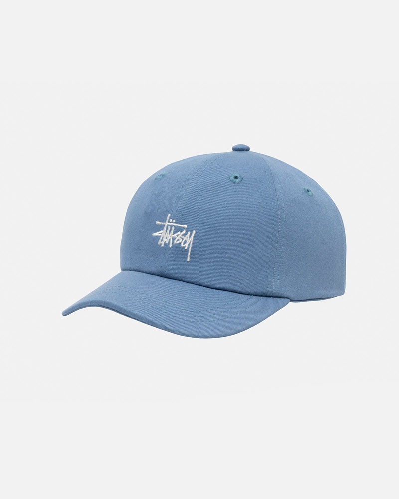 Casquette Stussy Low Pro Basic Stock Strapback Bleu | VRQ-21709823