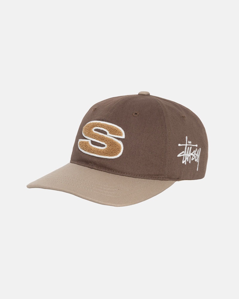 Casquette Stussy Low Pro Chenille S Snapback Marron | GEJ-02131595