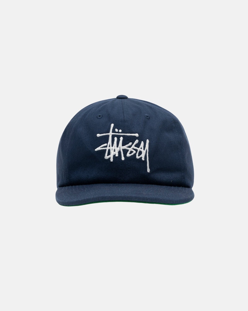 Casquette Stussy Mid-Depth Basic Strapback Bleu Marine | NFE-73834323