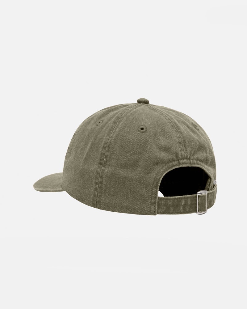 Casquette Stussy Low Pro Basic Washed Strapback Vert Olive | YER-86873481