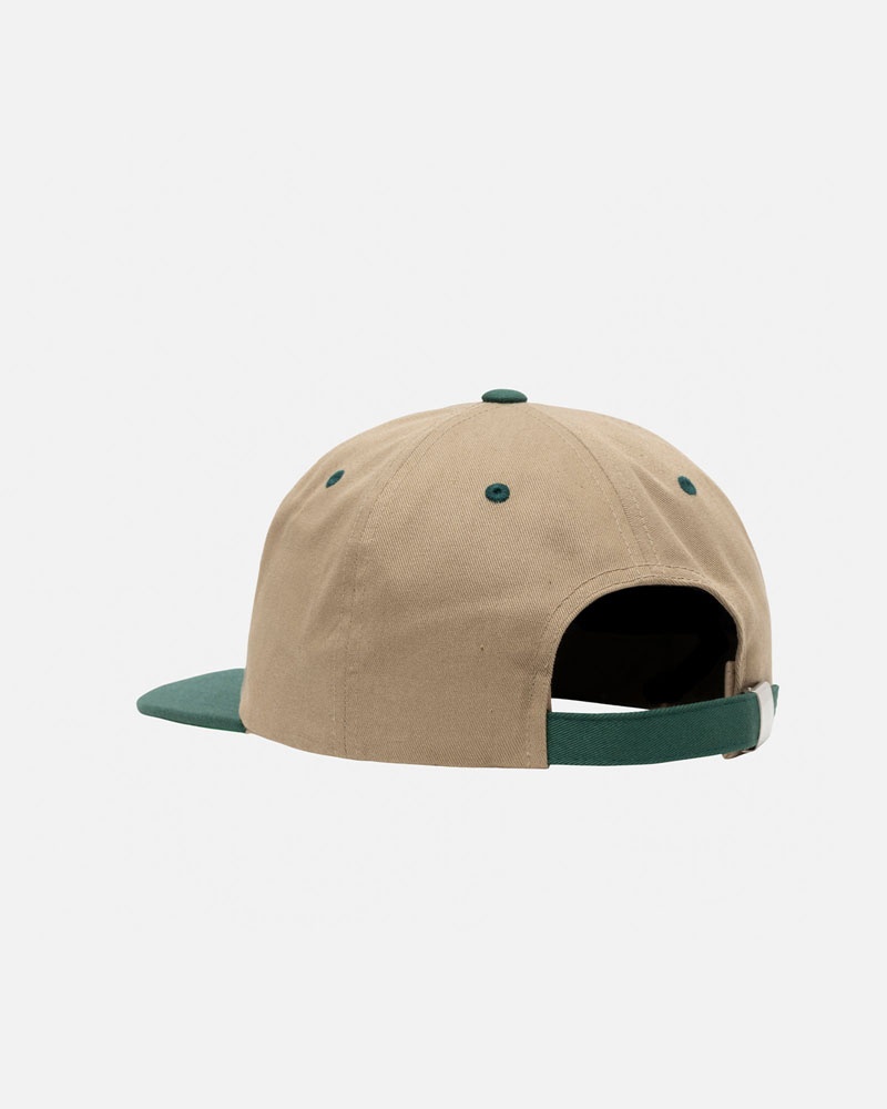 Casquette Stussy Mid-Depth Basic Star Strapback Kaki | WVN-19899228