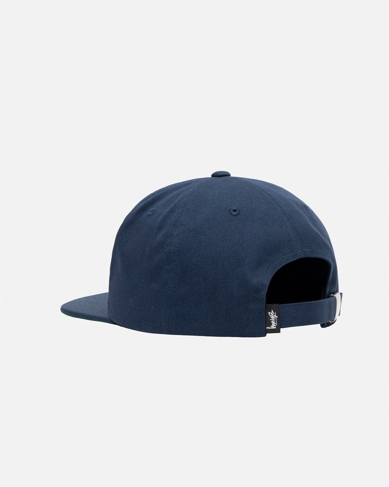 Casquette Stussy Mid-Depth Basic Strapback Bleu Marine | NFE-73834323