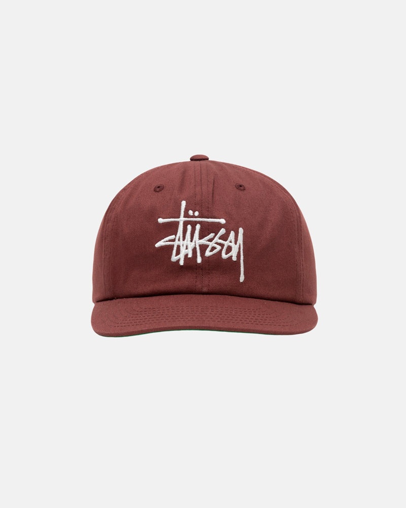 Casquette Stussy Mid-Depth Basic Strapback Rouge Marron | IMI-65598841