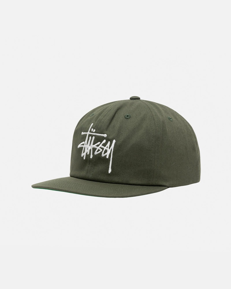 Casquette Stussy Mid-Depth Basic Strapback Vert Olive | RCR-12912147