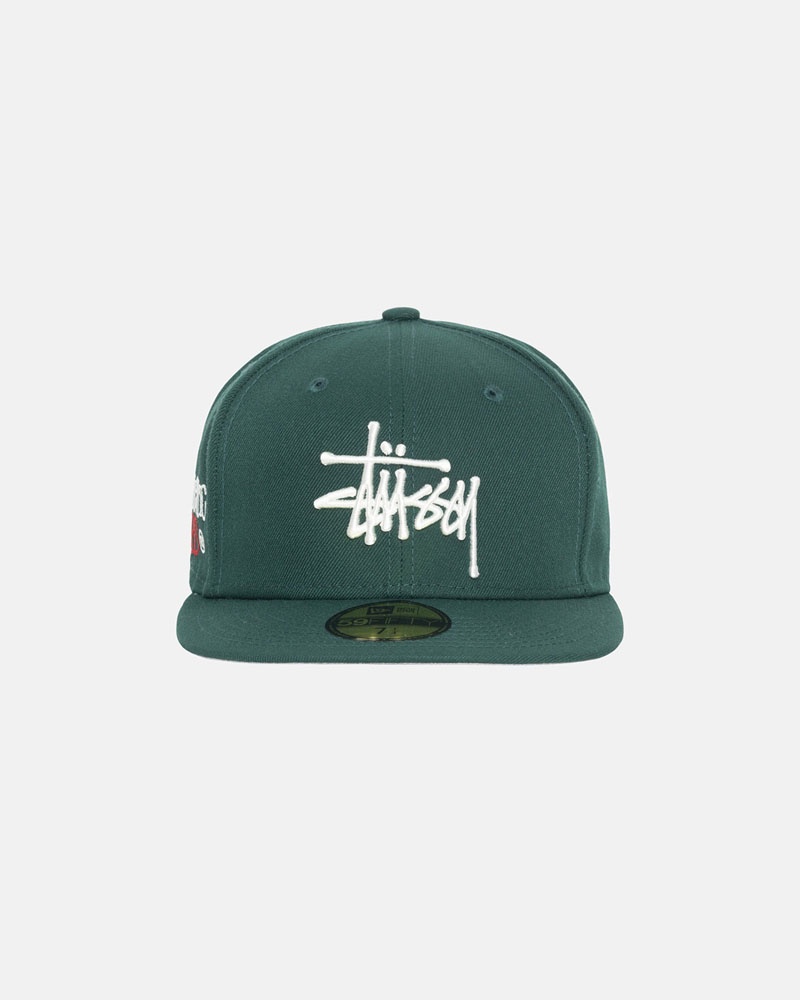 Casquette Stussy New Era 59Fifty Authentic Vert | VOO-69017172