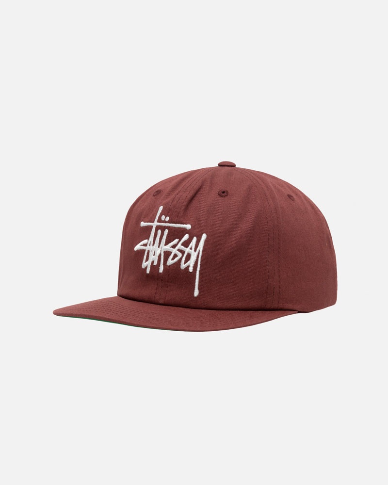 Casquette Stussy Mid-Depth Basic Strapback Rouge Marron | IMI-65598841