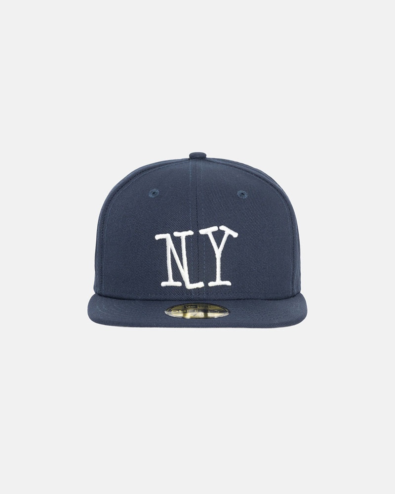 Casquette Stussy New Era 59Fifty NY Bleu Marine | EAH-80508856