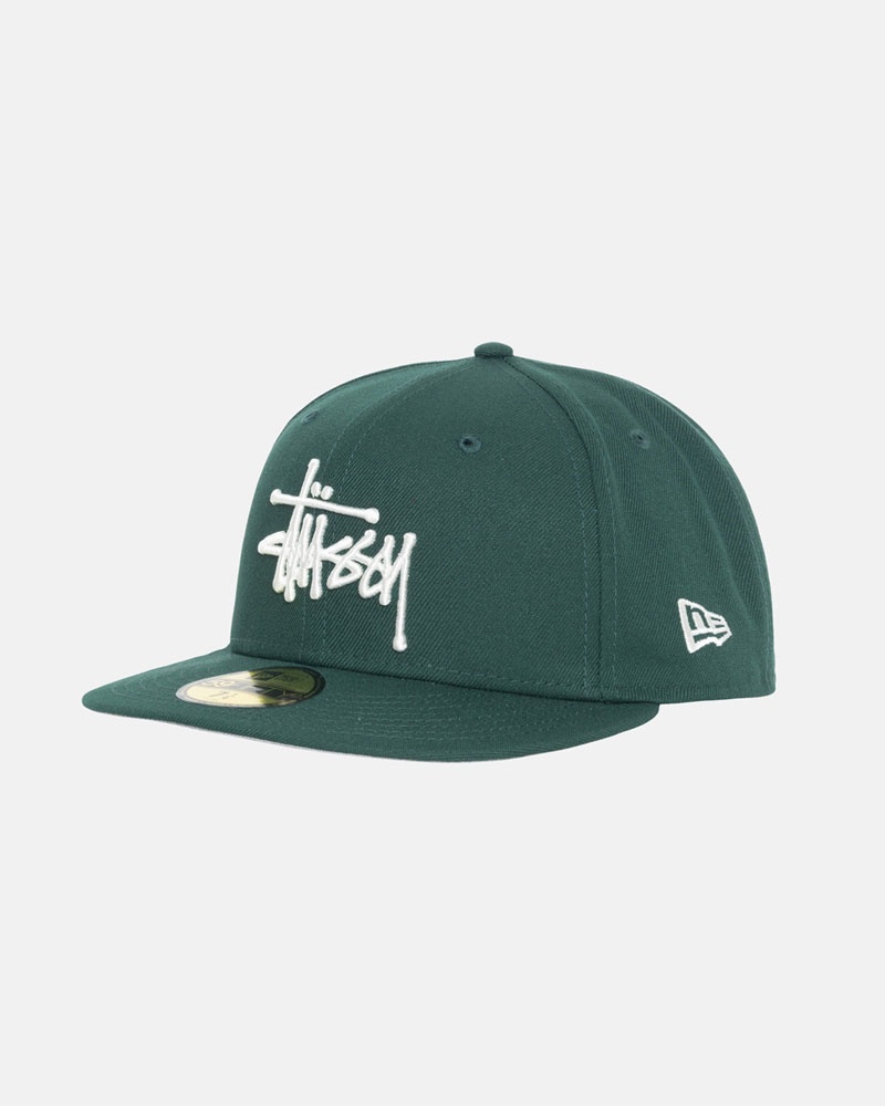 Casquette Stussy New Era 59Fifty Authentic Vert | VOO-69017172