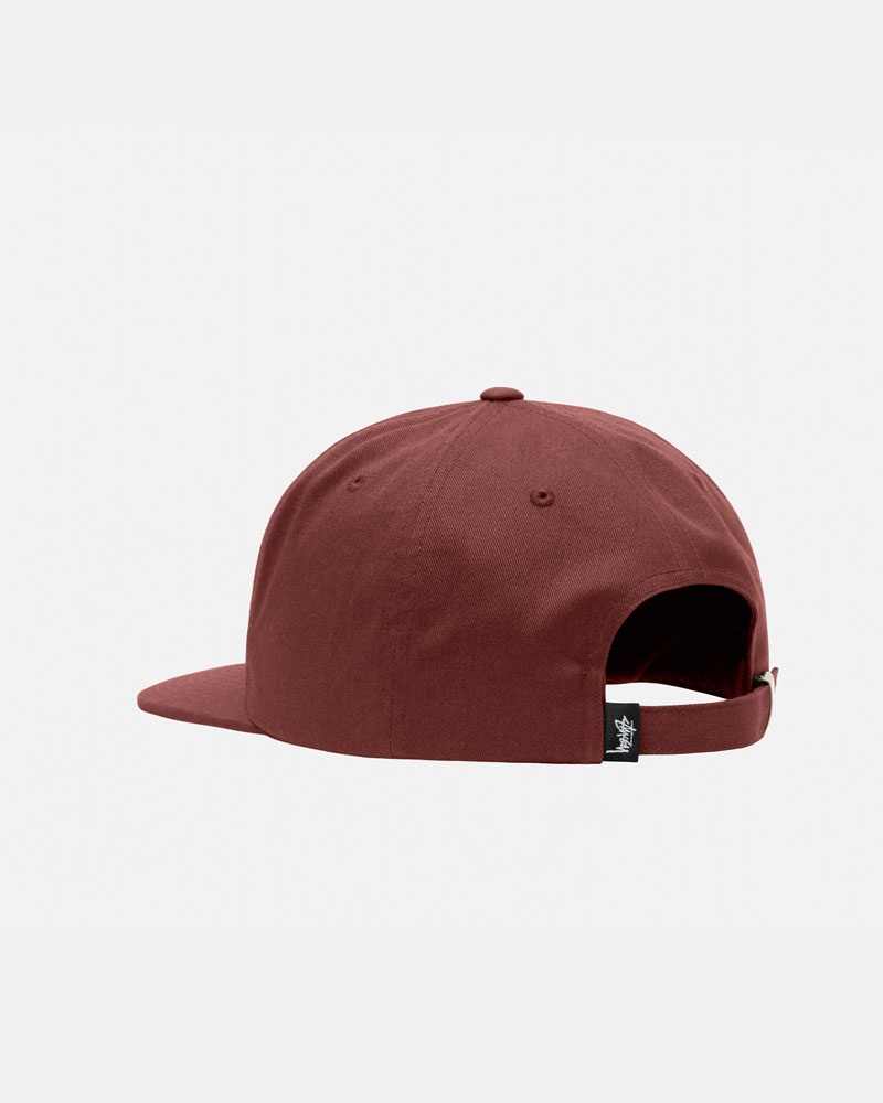 Casquette Stussy Mid-Depth Basic Strapback Rouge Marron | IMI-65598841