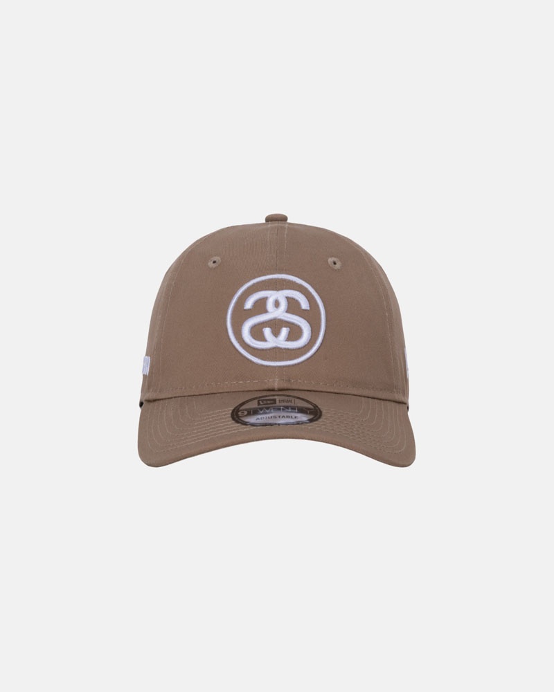 Casquette Stussy New Era 9Twenty SS Link Strapback Kaki | LUI-09061623