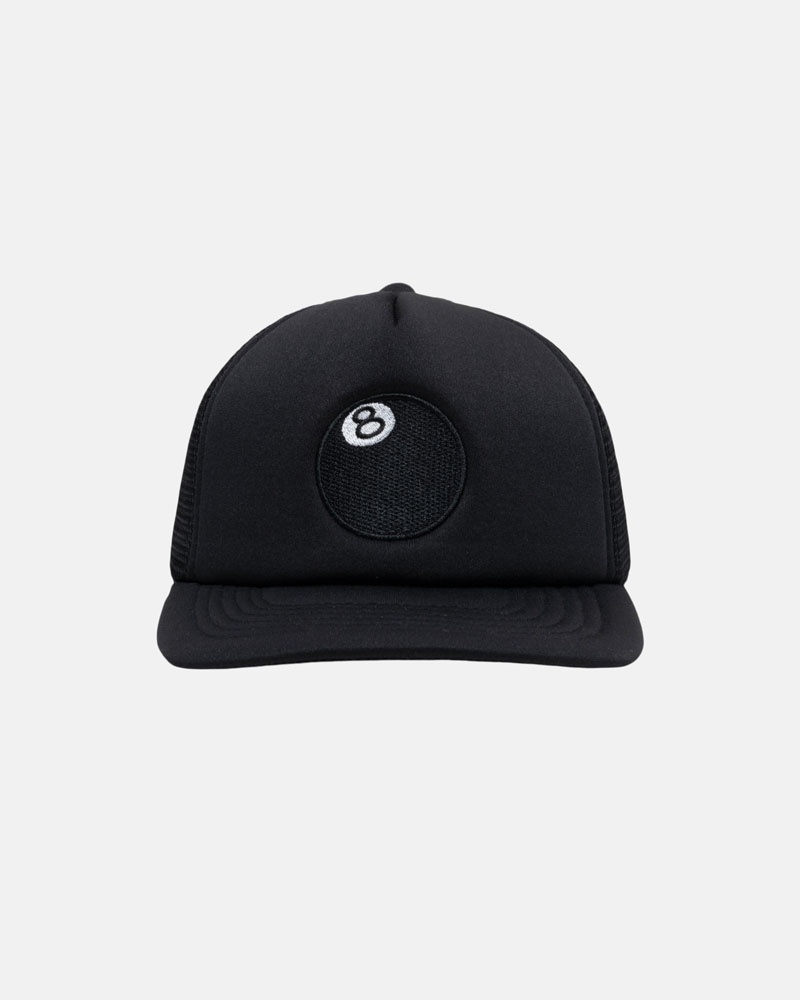 Casquette Stussy Trucker 8 Ball Snapback Noir | SIN-44618089