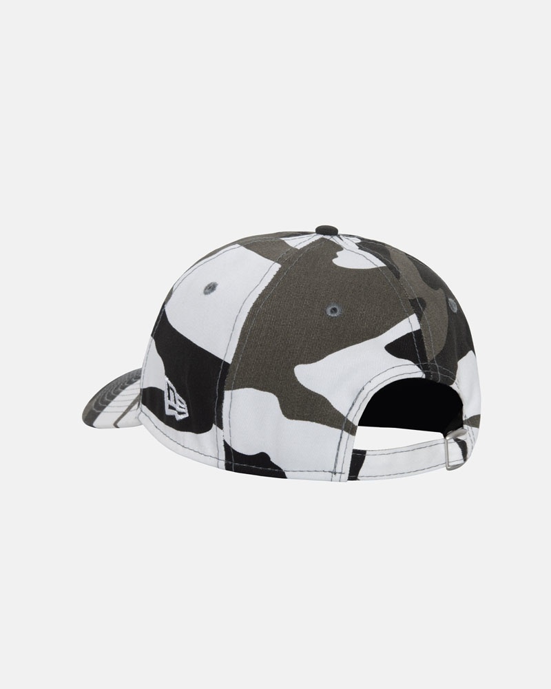 Casquette Stussy New Era 9Twenty Basic Strapback Blanche Camouflage | LLI-14587492