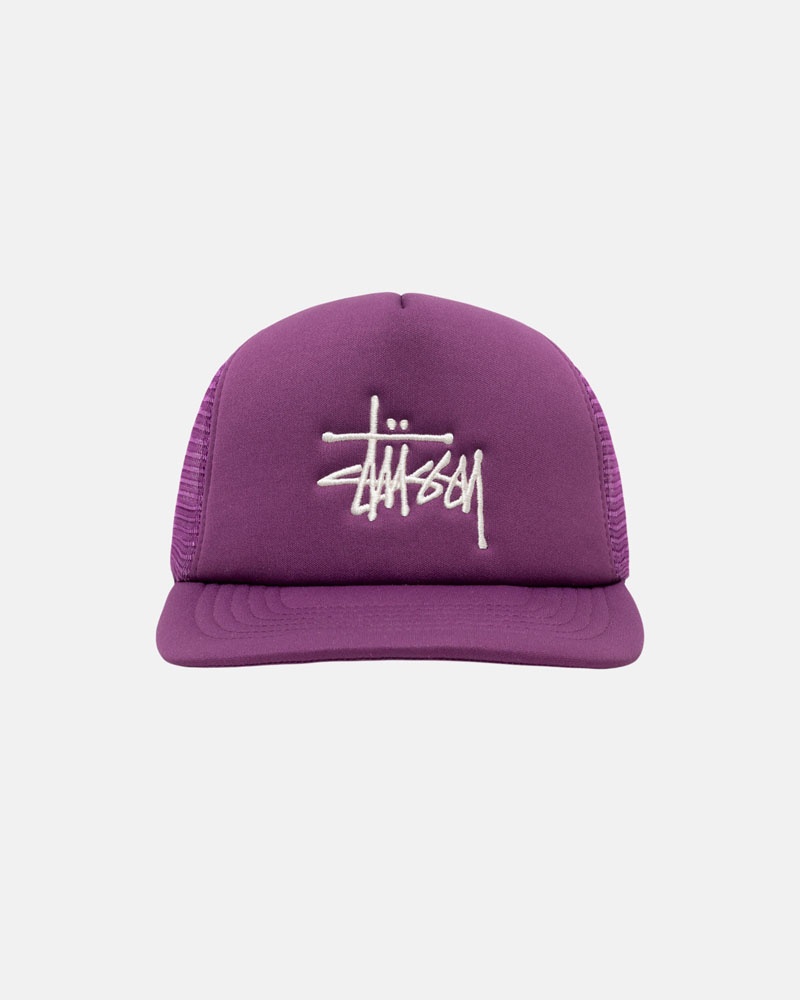 Casquette Stussy Trucker Big Basic Snapback Violette | ETE-92660008