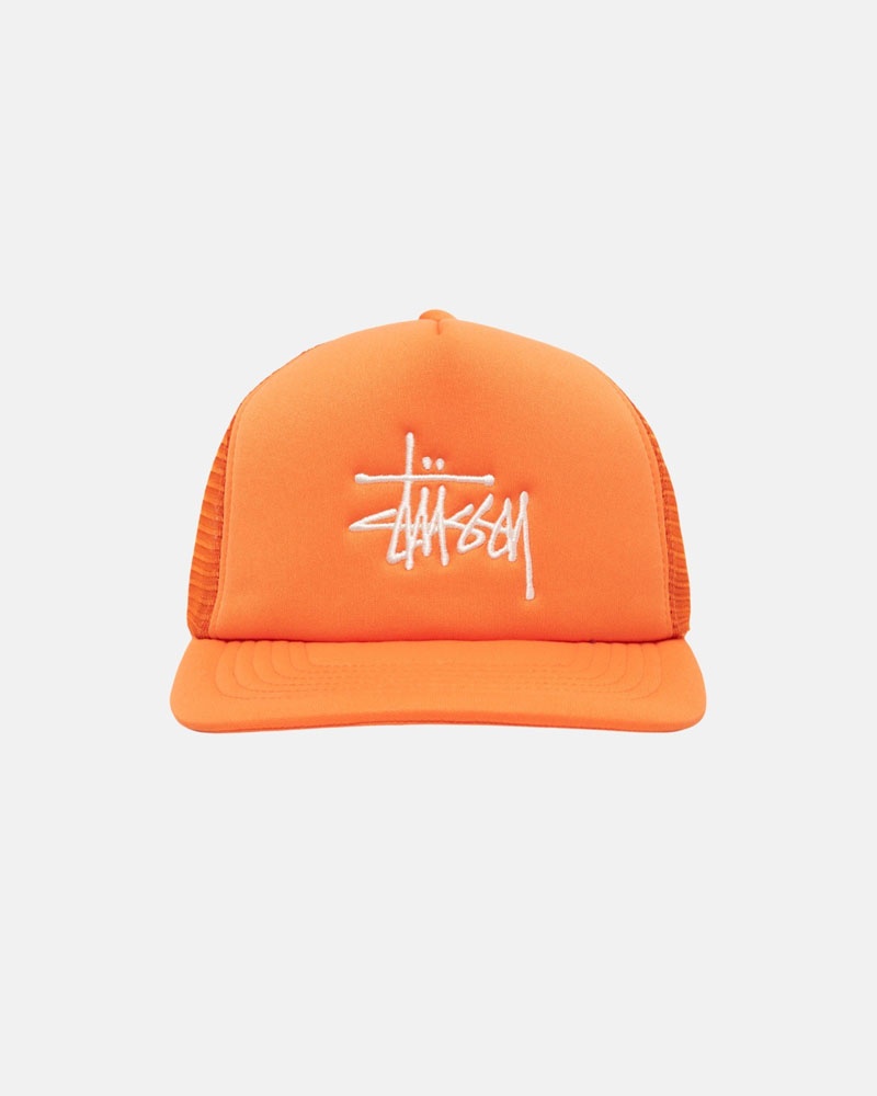 Casquette Stussy Trucker Big Basic Snapback Orange | TDL-57891344