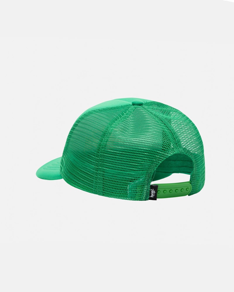 Casquette Stussy Trucker Big Basic Snapback Vert | HDV-54542886