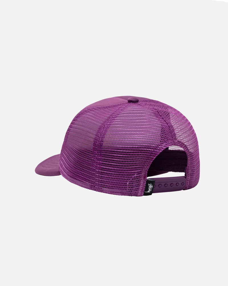 Casquette Stussy Trucker Big Basic Snapback Violette | ETE-92660008