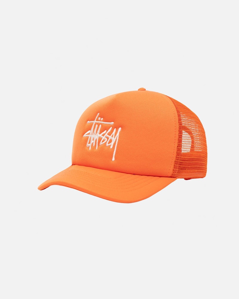 Casquette Stussy Trucker Big Basic Snapback Orange | TDL-57891344