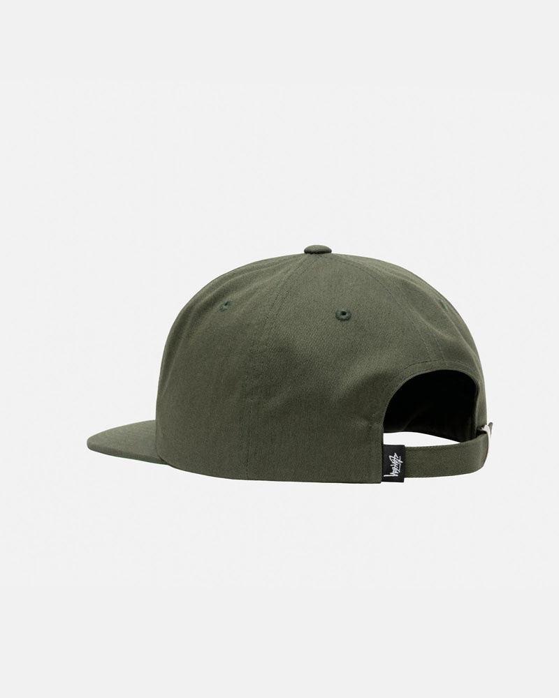 Casquette Stussy Mid-Depth Basic Strapback Vert Olive | RCR-12912147