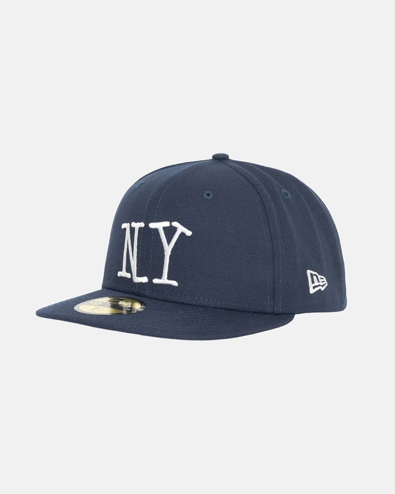 Casquette Stussy New Era 59Fifty NY Bleu Marine | EAH-80508856