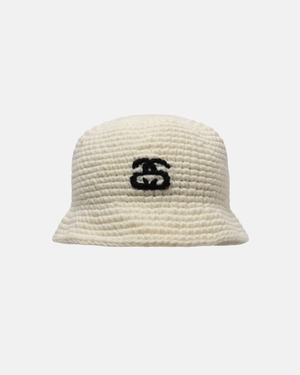 Chapeau Stussy Bucket SS Link Knit Beige | RVS-45614733