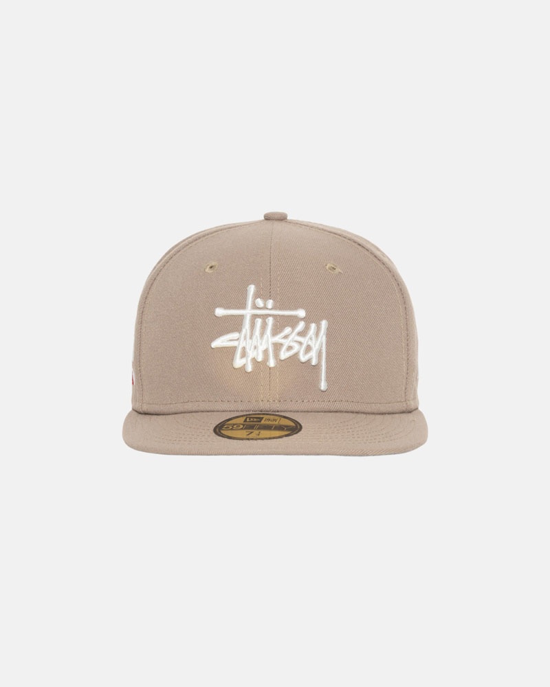 Casquette Stussy New Era 59Fifty Authentic Kaki | GPZ-11714867