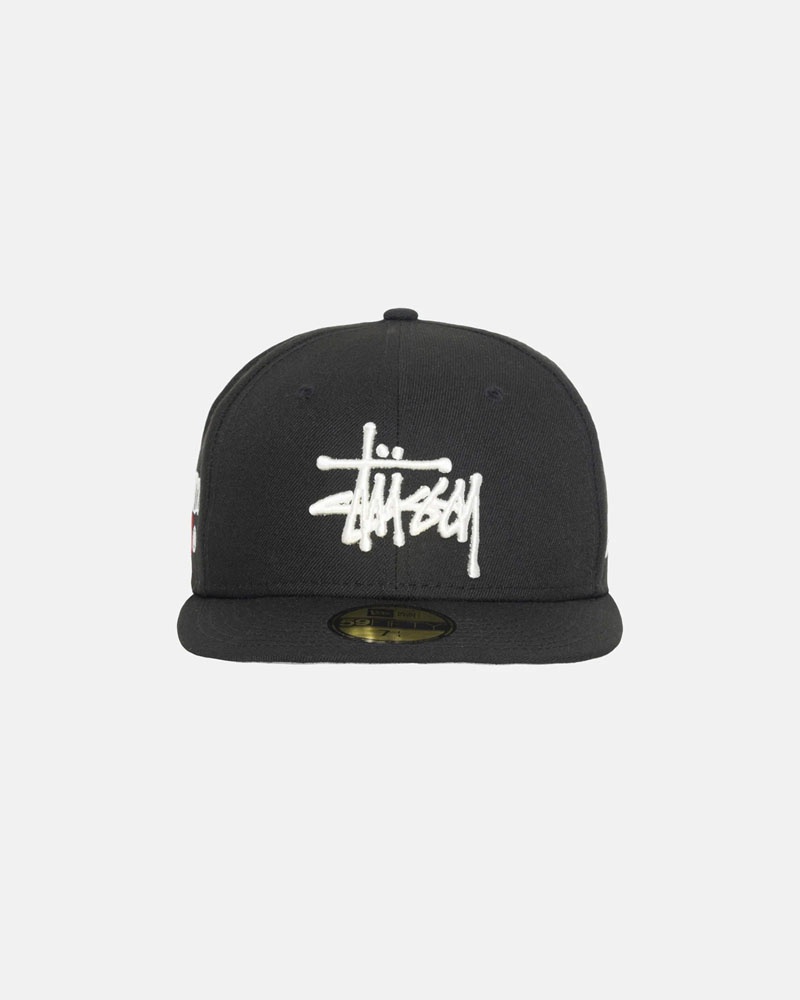 Casquette Stussy New Era 59Fifty Authentic Noir | WTD-15519575