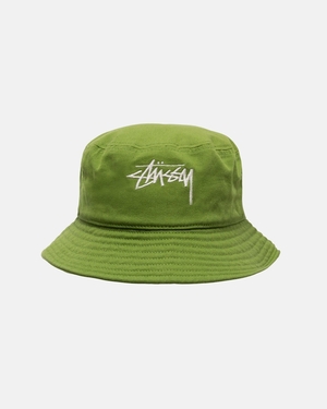 Chapeau Stussy Bucket Big Stock Vert | ULZ-38375171