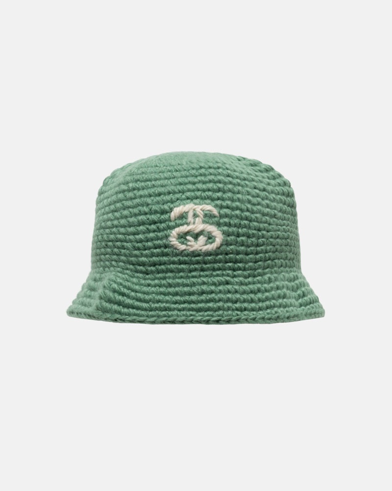 Chapeau Stussy Bucket SS Link Knit Vert | KIB-26234935