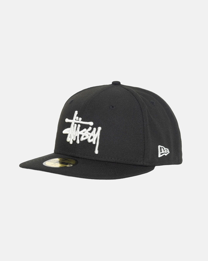 Casquette Stussy New Era 59Fifty Authentic Noir | WTD-15519575