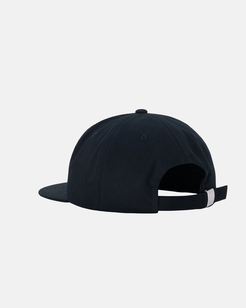 Casquette Stussy Mid-Depth Stu Arch Strapback Noir | QVM-20683979