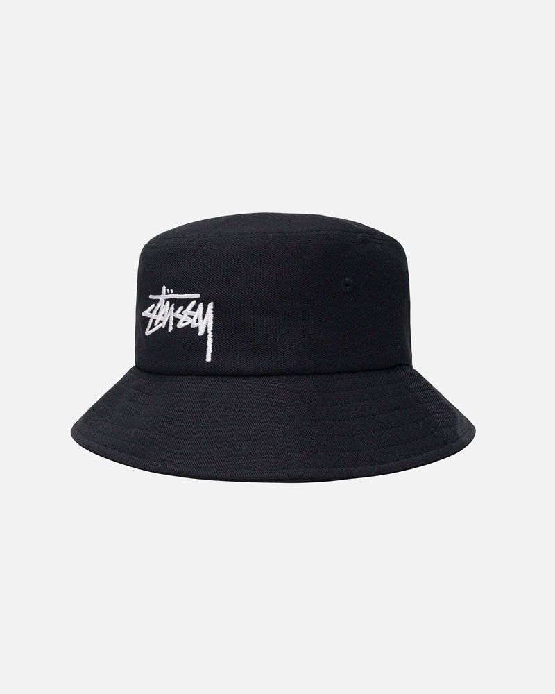 Chapeau Stussy Bucket Big Stock Noir | ASK-45508887