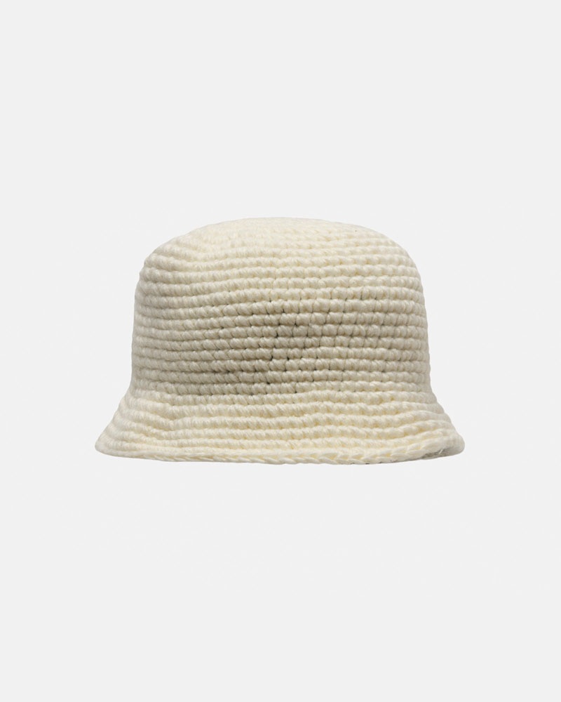 Chapeau Stussy Bucket SS Link Knit Beige | RVS-45614733