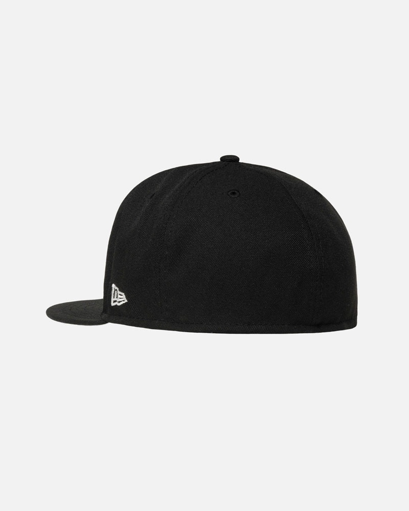 Casquette Stussy New Era 59Fifty Curly S Noir | GQH-03102637